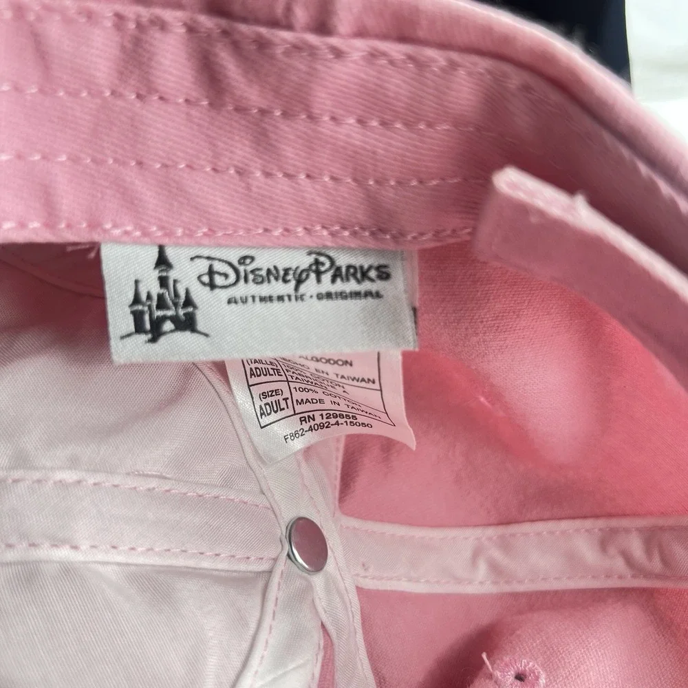 Disney Parks Pink Mickey Mouse Dad Hat Adult Adjustable Baseball Cap Cotton